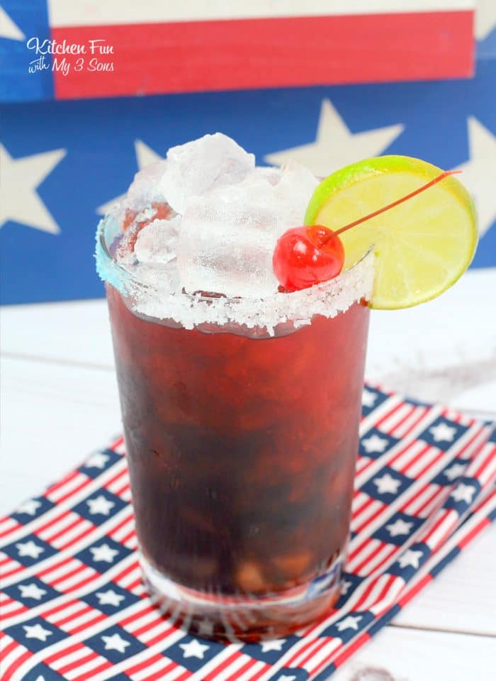 Talk about a fun drink for 4th of July, this American Margarita is it. 