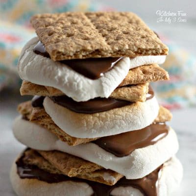 Baked Smores is a great way to make this yummy treat without leaving the kitchen. If you love s'mores but don't want the work of making a fire and roasting marshmallows, this is perfect.