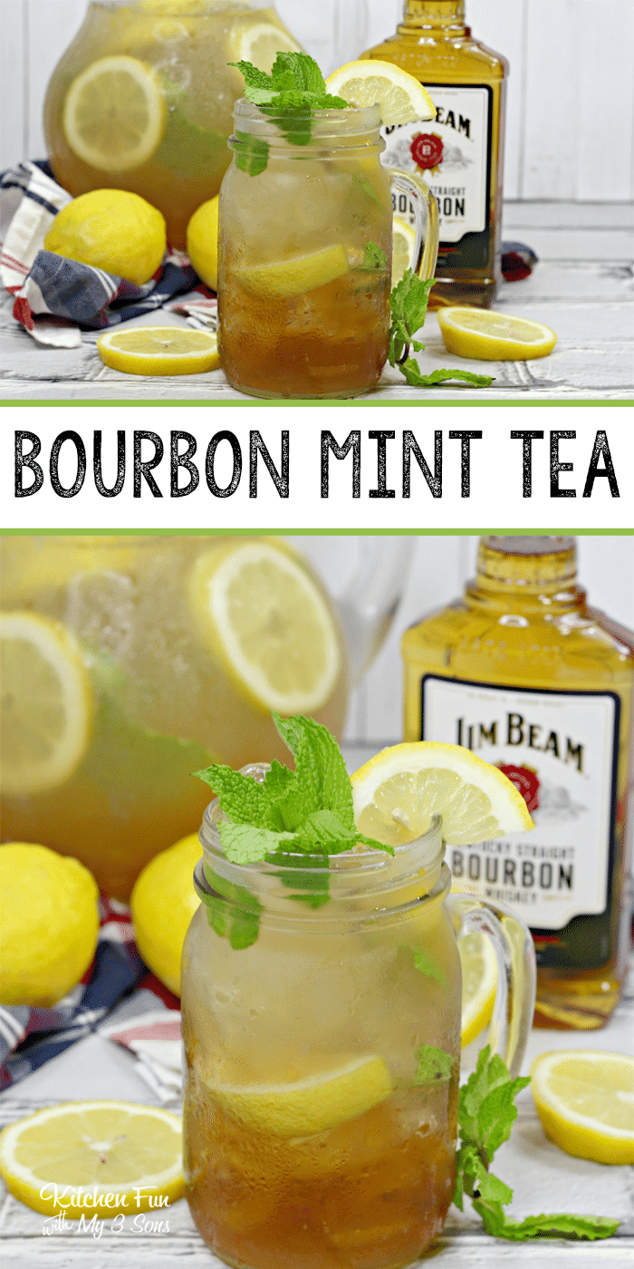 Grab a mason jar and invite friends over to enjoy the Bourbon Mint Tea that promises to put a little kick in summer's favorite drink - iced tea.