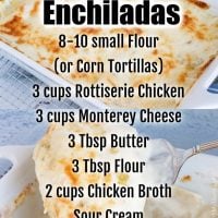 Creamy White Chicken Enchiladas