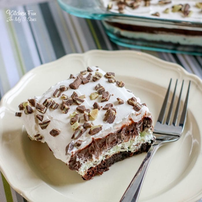 Andes Mint Brownie Lush is the most amazing combination of brownies, peppermint and Andes mints. If you're a mint fan this is going to be a favorite.