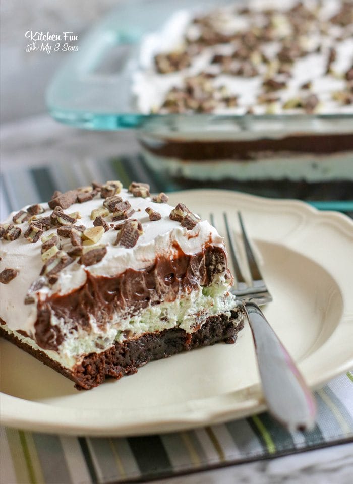 Andes Mint Brownie Lush is the most amazing combination of brownies, peppermint and Andes mints. If you're a mint fan this is going to be a favorite.
