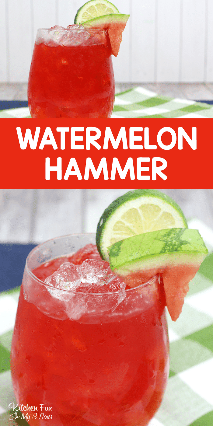 When it's hot out and your friends insist on an outdoors get together, you'll be glad to have this recipe for an ice cold Watermelon Hammer cocktail.