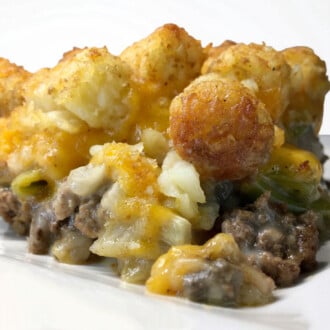 Tater Tot Casserole on a plate