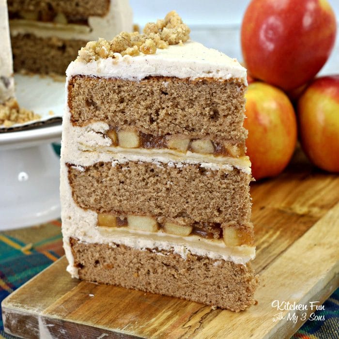 Apple Pie Cake is a yummy combination of moist cinnamon cake and apple pie. The best of both worlds!