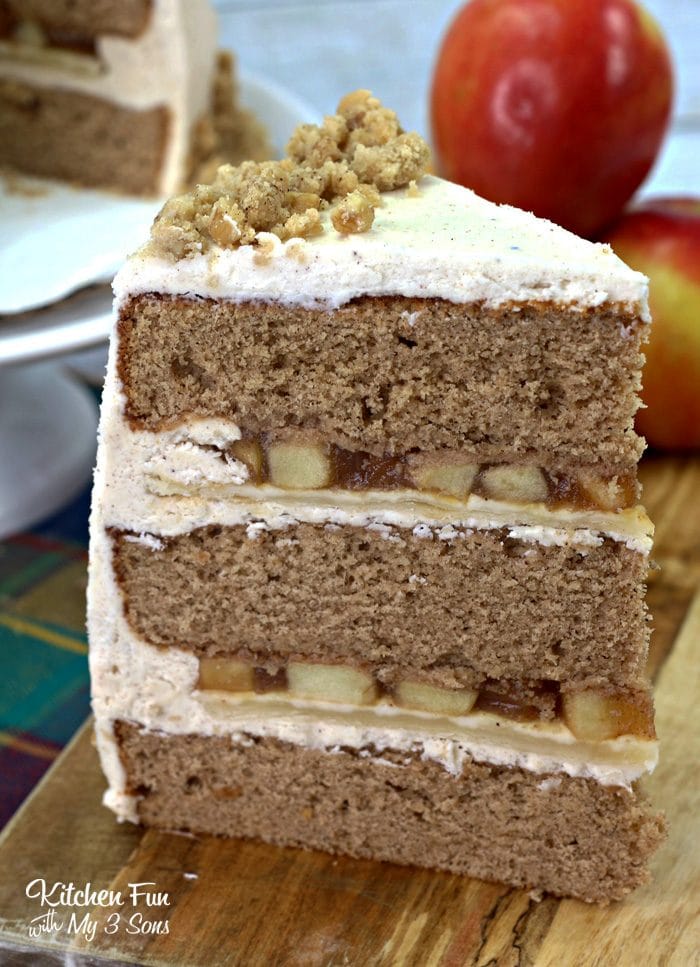 Apple Pie Cake is a yummy combination of moist cinnamon cake and apple pie. The best of both worlds!