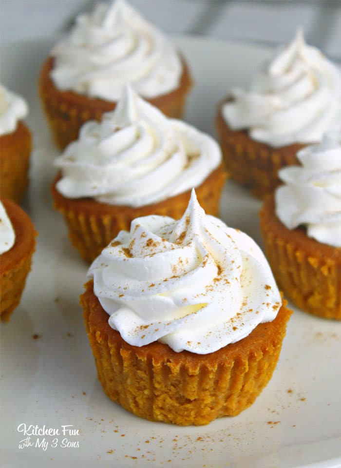 Pumpkin Cupcakes on a white plate