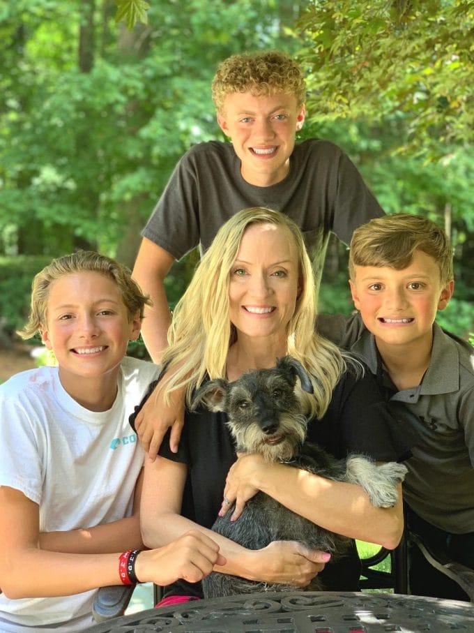 Jill Mills with her 3 sons