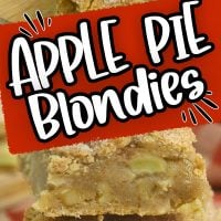 Apple Blondies made with fresh granny smith apples.