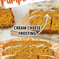 Pinterest title image for Gluten Free Pumpkin Bread Recipe