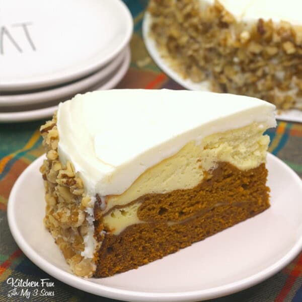 Pumpkin Cake Cheesecake is a double layered dessert with pumpkin cake and pumpkin cheesecake. It is the most delicious fall recipe for all you pumpkin lovers.