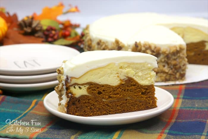 Pumpkin Cake Cheesecake is a double layered dessert with pumpkin cake and pumpkin cheesecake. It is the most delicious fall recipe for all you pumpkin lovers.