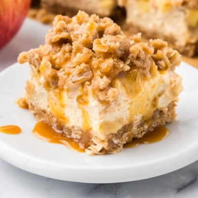 Caramel Apple Cheesecake Bars feature