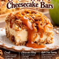 Caramel Apple Cheesecake Bars pin