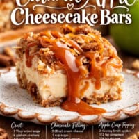 Caramel Apple Cheesecake Bars pin