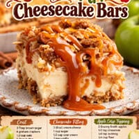 Caramel Apple Cheesecake Bars pin