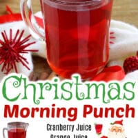 Red Christmas Morning Punch in a glass.