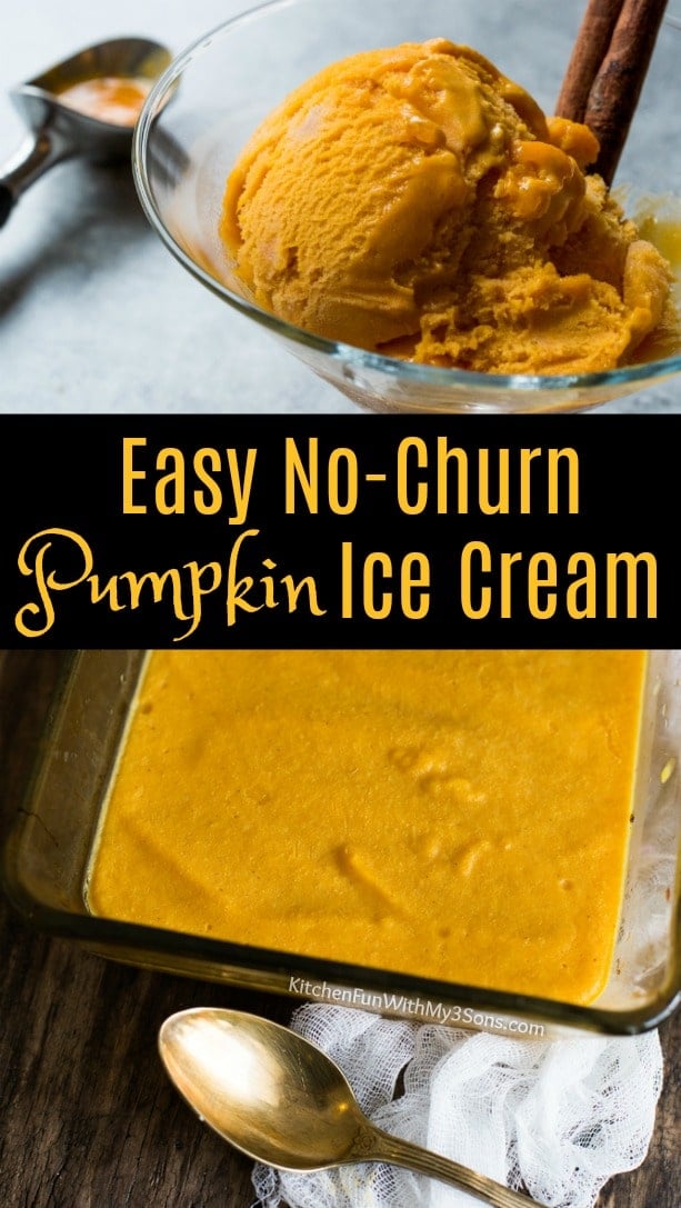 Easy Homemade No-Churn Pumpkin Ice Cream