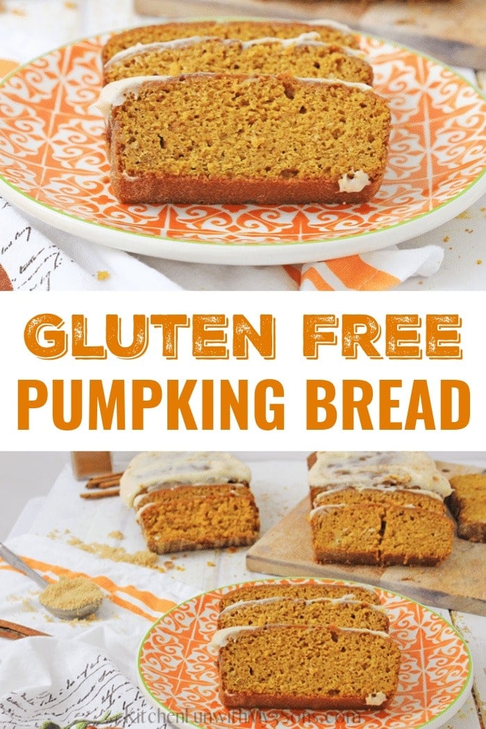 Pinterest title image for Gluten Free Pumpkin Bread