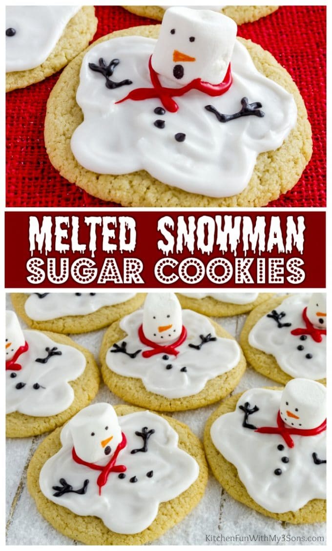 Melted Snowman Sugar Cookies