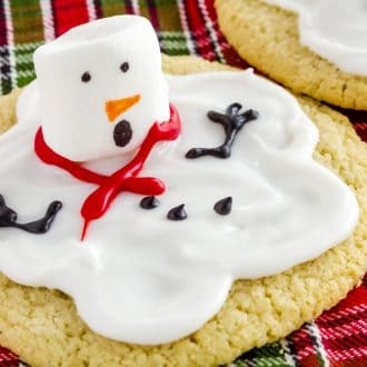 Melted Snowman Sugar Cookies