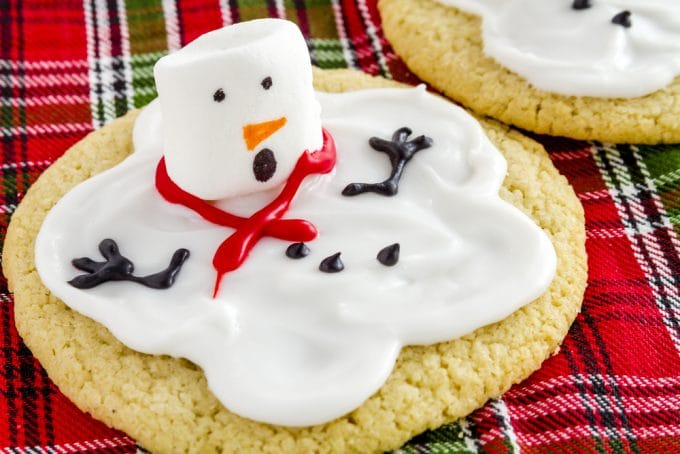 Melted Snowman Sugar Cookies