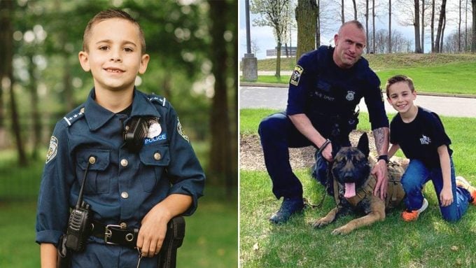 Compassionate 9-Year-Old Boy Raises $80,000 for Police Dogs