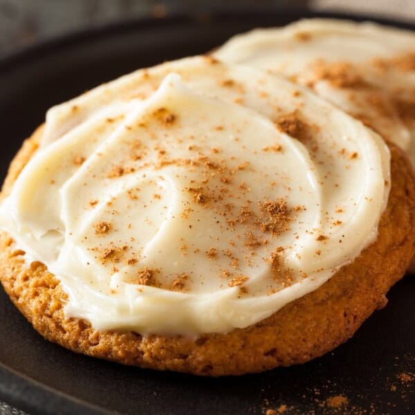 Soft Pumpkin Cookies with Cream Cheese Frosting