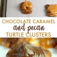 Chocolate Pecan Turtle Clusters Recipe pinterest image.