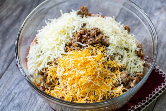 cheese and meat mixture