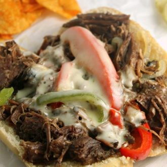 Slow Cooker Drip Beef Sandwiches