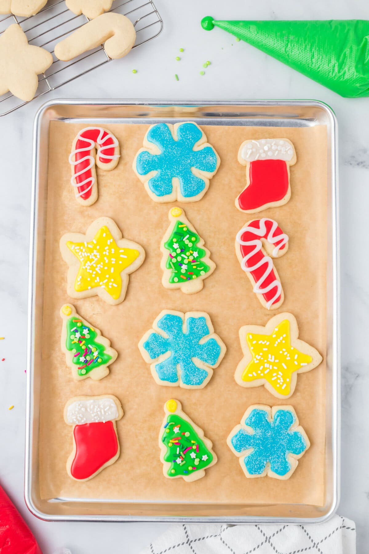Decorated Christmas Sugar Cookie Recipe
