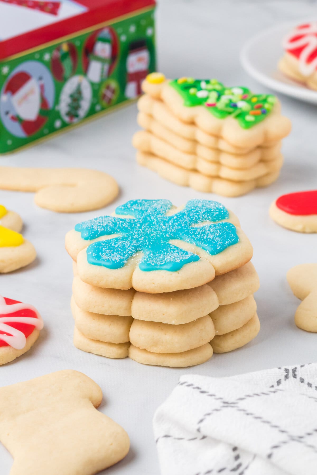 Stacked Snowflake sugar cookies