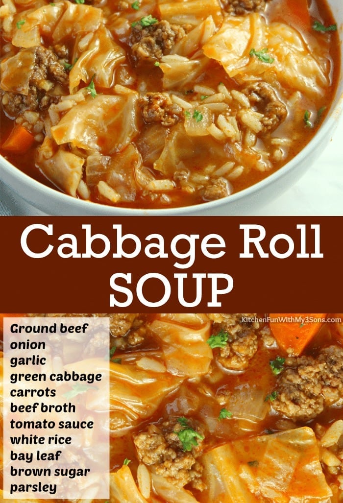 Cabbage Roll Soup Recipe Kitchen Fun With My 3 Sons