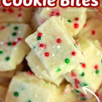 Christmas Funfetti Shortbread Cookie Bites