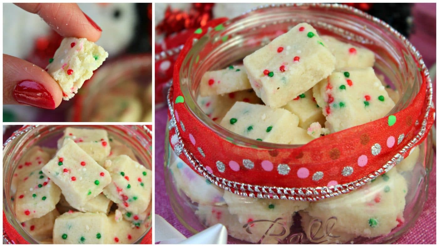Funfetti Shortbread Bites [kitchenfunwithmy3sons.com]