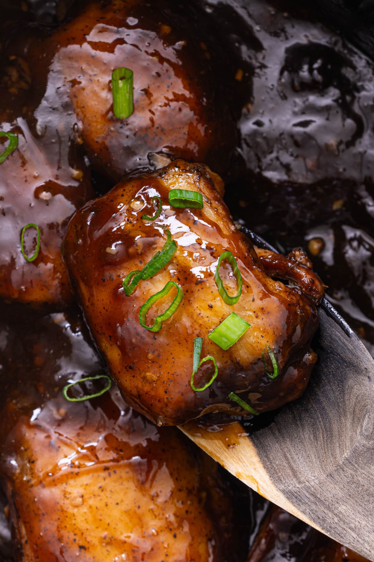 chicken thighs with bourbon sauce in the crock pot