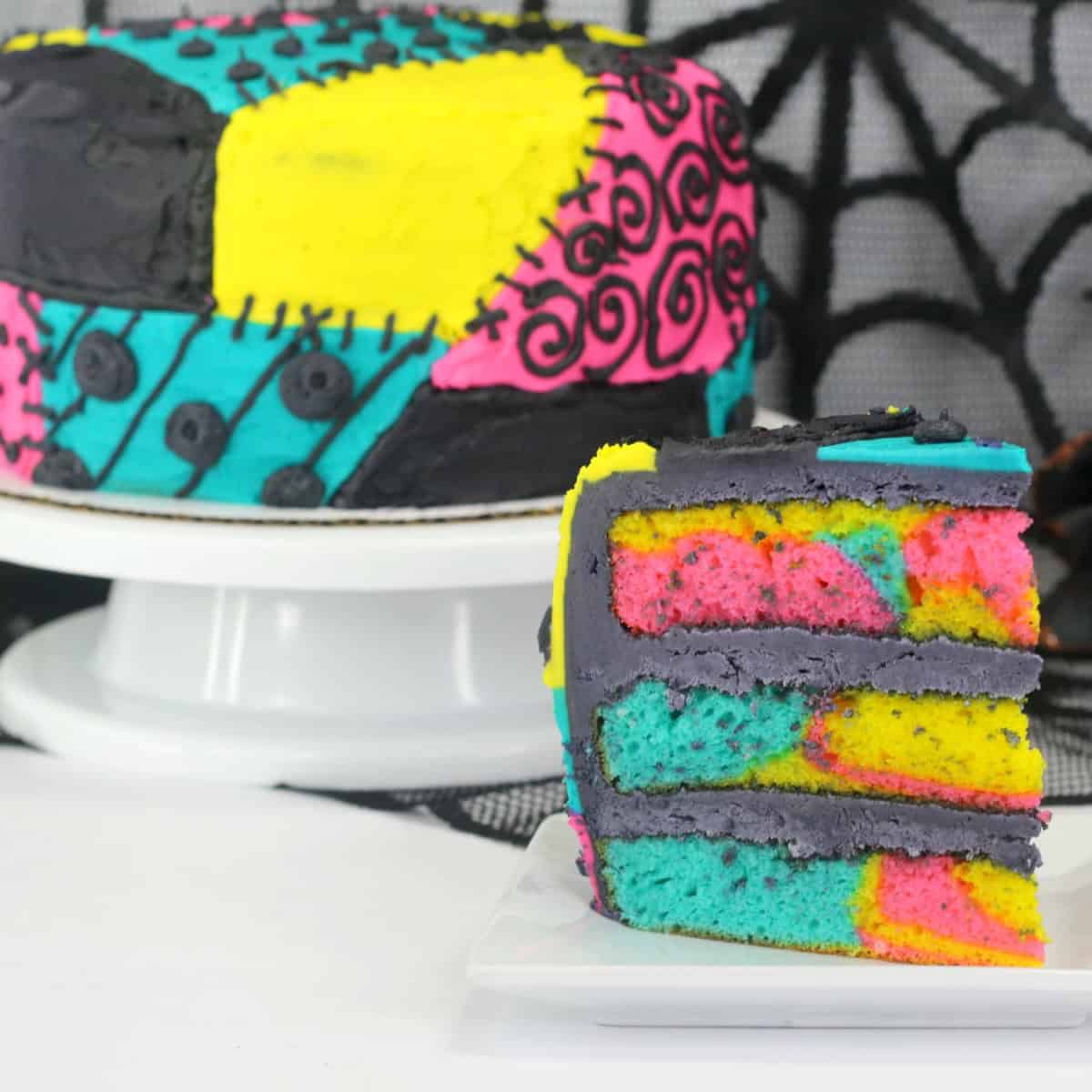 Nightmare Before Christmas Cake and slice