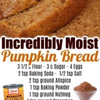 Moist Pumpkin Bread