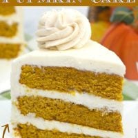 Pumpkin Cake Recipe with Cream Cheese Frosting pin