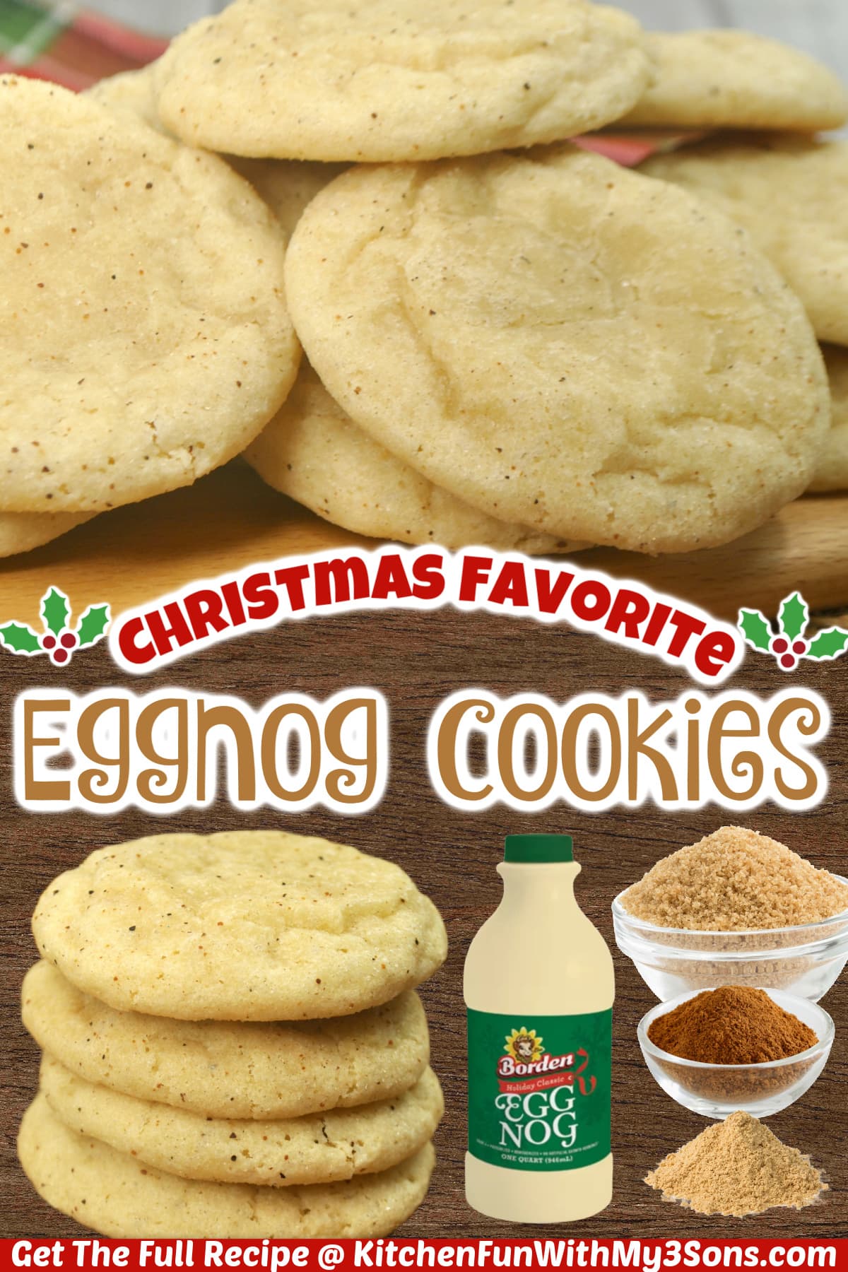 Easy Eggnog Cookies | Kitchen Fun With My 3 Sons