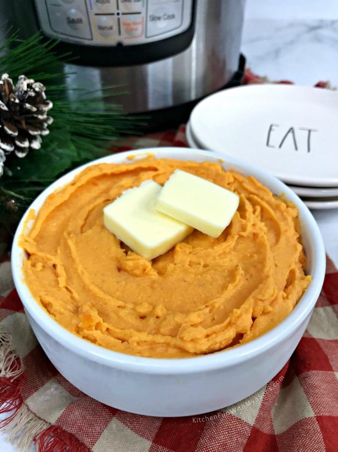 Mashed Sweet Potatoes made in the Pressure Cooker