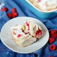 Raspberry Sweet Rolls with Cream Cheese Frosting