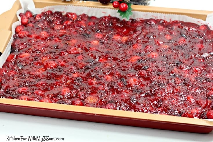 Cranberry crumble bar stacks