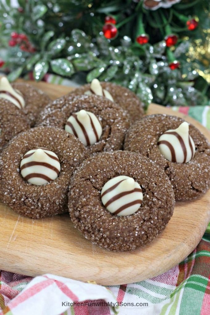 Gingerbread Kiss Cookies - Kitchen Fun With My 3 Sons