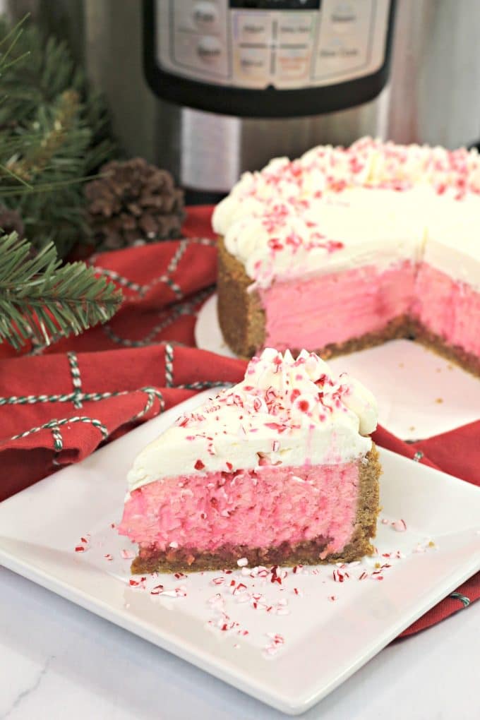 Peppermint Cheesecake made in the Instant Pot