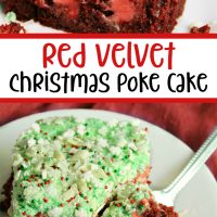 Red Velvet Poke Cake is a delicious, moist holiday cake with a vanilla filling. Such a super festive dessert everyone loves.