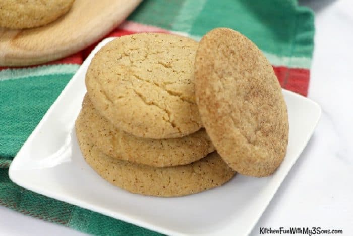 Single stack of maple snickerdoodle cookies