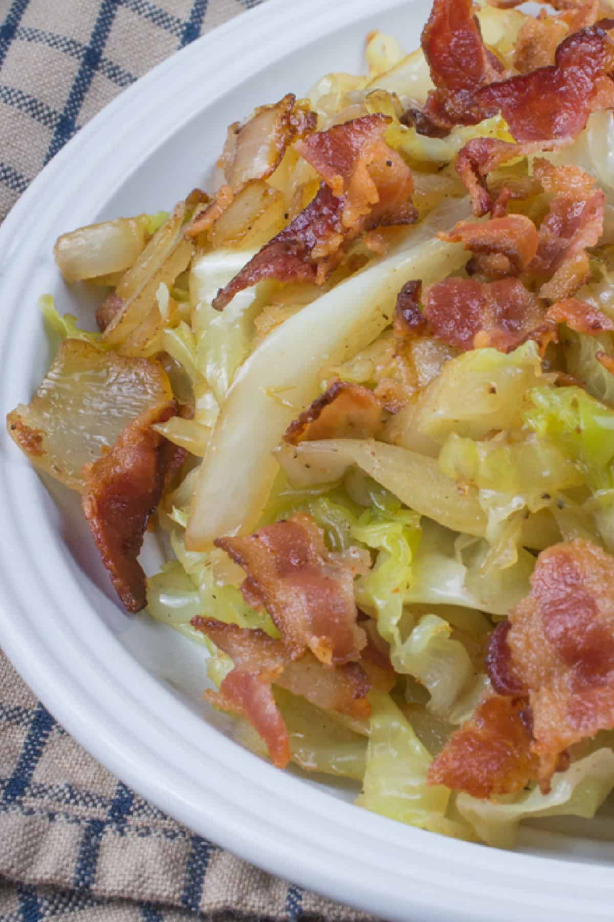 A bowl of fried cabbage