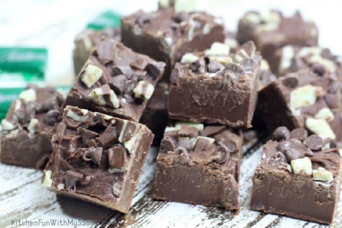 Stacks of Andes Mint Chocolate Fudge